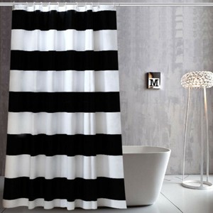 Neu Duschvorhang Badewannenvorhang Dusche Vorhang Grosse Auswahl Schwarz Weiss Ebay