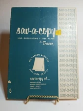 Self Duplicating Letter Paper Vintage 25 Sheets Dasco Sav-A-Copy No Carbon Req.