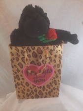 Valentines day Plush Dan Dee Collector's Series Gorilla Sparkly Black rare