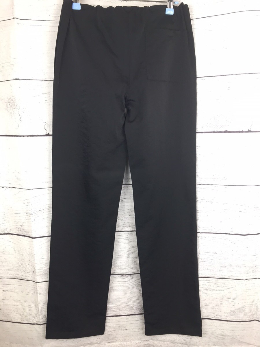 パンツ EMPORIO ARMANI 19SS BLACK TAPERED SLACKS Emporio Armani Black Pants Elastic Waist Draw String Size TG