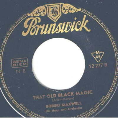 Robert Maxwell, His Harp And Orchestra Shangri-La Vinyl Single 7inch Brunswic