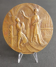 BELGIQUE - BELGIE - MEDAILLE BRONZE EXPO UNIVERSELLE DE BRUXELLES DE 1910.