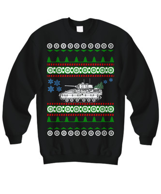 M2 Bradley Tank Ugly Christmas Sweater - Sweatshirt