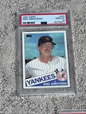 1985 TOPPS BASEBALL CARD LOW POP PSA 10 MIKE ARMSTRONG NEW YORK YANKEES