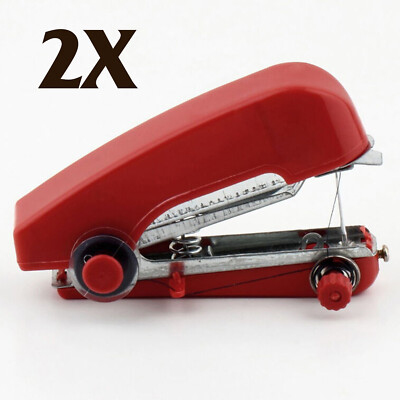 2X Mini Tragbare Kabellose Hand Kleidung Stich Nähmaschine Zuhause & Reisen