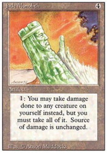 MTG magic cards 1x Jade Monolith 3rd Edition Revised Light