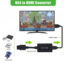 For Nintendo64 To HDM HD Link Cable N64 To a New HDMI TV Converter Adapter US 