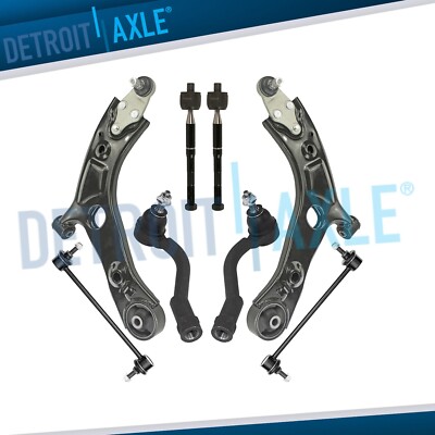 Front Lower Control Arms Sway Bars Tie Rods End Kit for 2016 - 2018 Kia Sorento