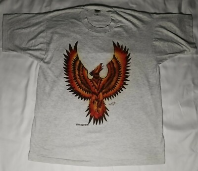 Vintage Tee Single Stitch Raymond Von Tilburg 1996 Phoenix Dragon XL
