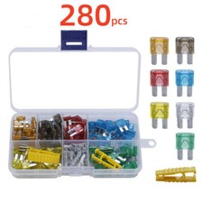 280pcs Assortment Micro2 Blade Fuse 5A 7.5A 10A 15A 20A 25A 30A Fuse Kit For Car