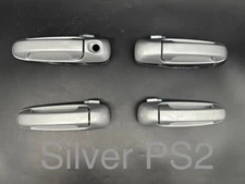 For 02-08 Dodge Ram 1500 Exterior Door Handle Set of 4 F and R Bright silver Met