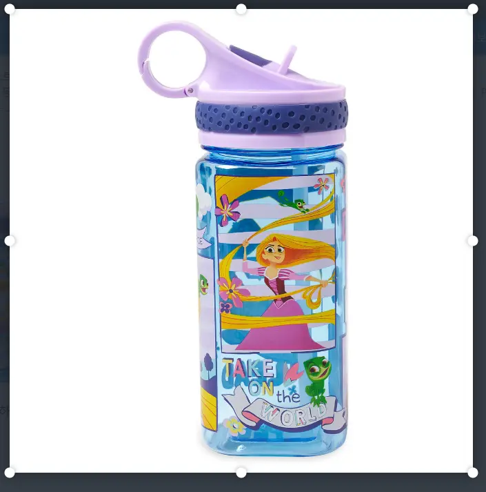 Disney Store Animators' Collection Rapunzel Water Bottle with Built-In Straw