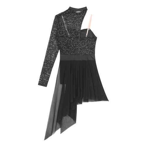 Womens Floral Lace Ballet Dance Leotards Latin Modern Dress Performance Costume - Picture 41 of 64