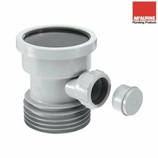 McALPINE 4" / 110mm Drain Connector with 40mm Waste Pipe Boss in Grey