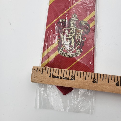 Harry Potter Gryffindor Haus Wappen rot gold Streifen Krawatte Halloween Kostüm - Bild 6 von 7