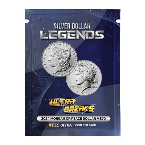 2024 Ultrabreaks Legends Morgan or Peace Silver Dollar PCGS MS70 Mystery Pack