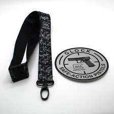 Glock Lanyard Keychain ID Holder Camouflage NEW  Glock Safe Action Sticker
