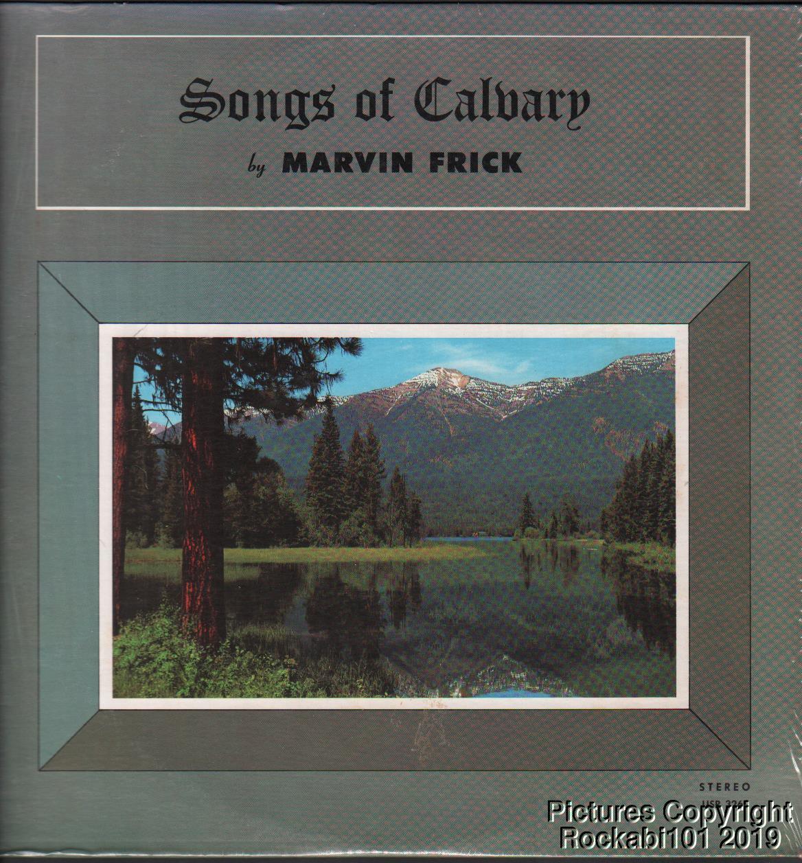 1969 Marvin Frick White Gospel LP Songs of Calvary Rare Vintage Vinyl