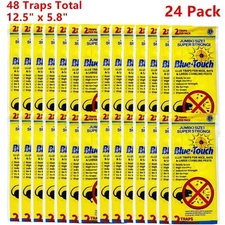 48 Traps 24 Pack Blue Touch Sticky Mouse Traps, Mouse Glue Board Professional