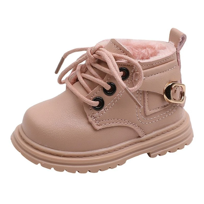 BOTINES DE NIEVE FORRADOS DE PIEL TÉRMICA PARA BEBÉS NIÑAS NIÑOS BEBÉS NIÑOS PEQUEÑOS ZAPATOS TALLA EE. UU. Foto 3 de 4