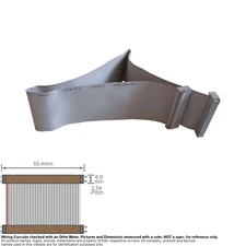 Cable IDE HDD CD Flat Ribbon 40 Pin 40 Wire 1 Drive 20 inch 20" Gray ATA 33
