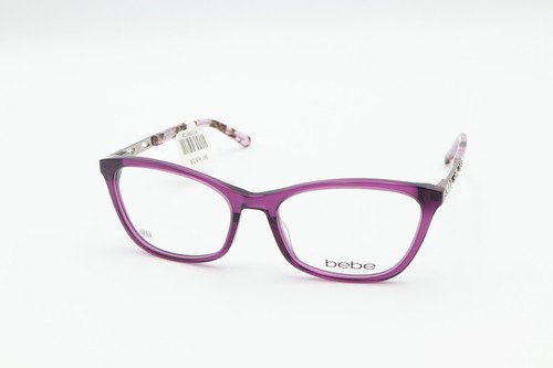 BEBE BB5174 500 Plum Crystal/Tortoise 55-17-135 Eyeglass Frames Flex Hinges M34