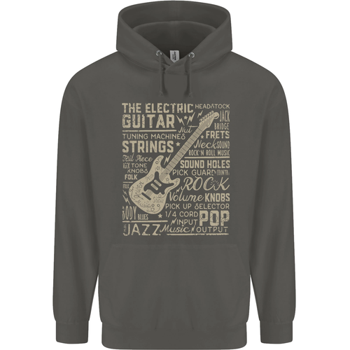 Guitar Word Art Guitarist Electric Acoustic Childrens Kids Hoodie - Picture 57 of 80