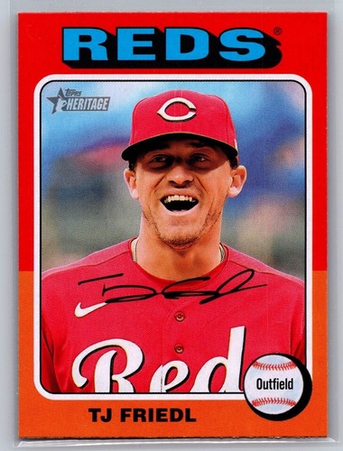 2024 Topps Heritage #336 TJ Friedl | Baseball Card