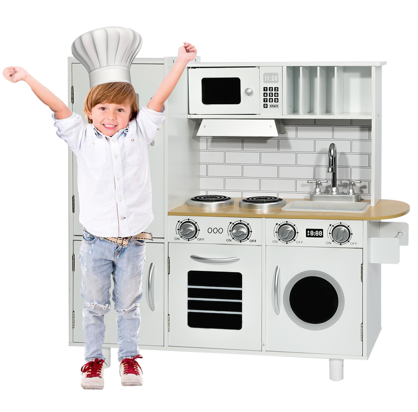 toddlers play kitchen