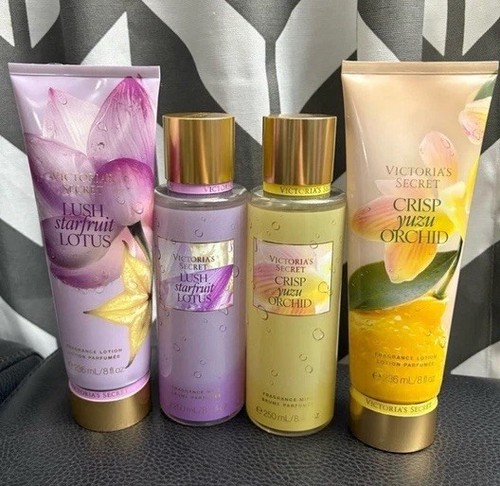 Victoria’s Secret mist & Lotion Lush Star fruit Lotus & Crisp Yuzu Orchid Sets