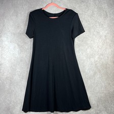 Molly Malloy Dress Womens Size 12 Black Knit Minimalist Career Business Office 