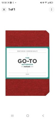 Go-To Notebook with Mohawk Paper Blank Pages Red Hardcover Journal Notebook