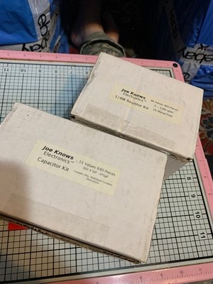 LOT of Joe Knows Resistors & Capacitors Sets + two extra packs, NEW