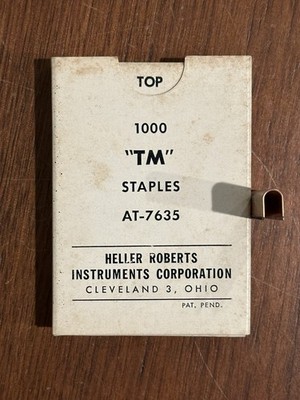 1000 x Vintage Heller Roberts ''TM'' COPPER Staples AT-7635 | NOS