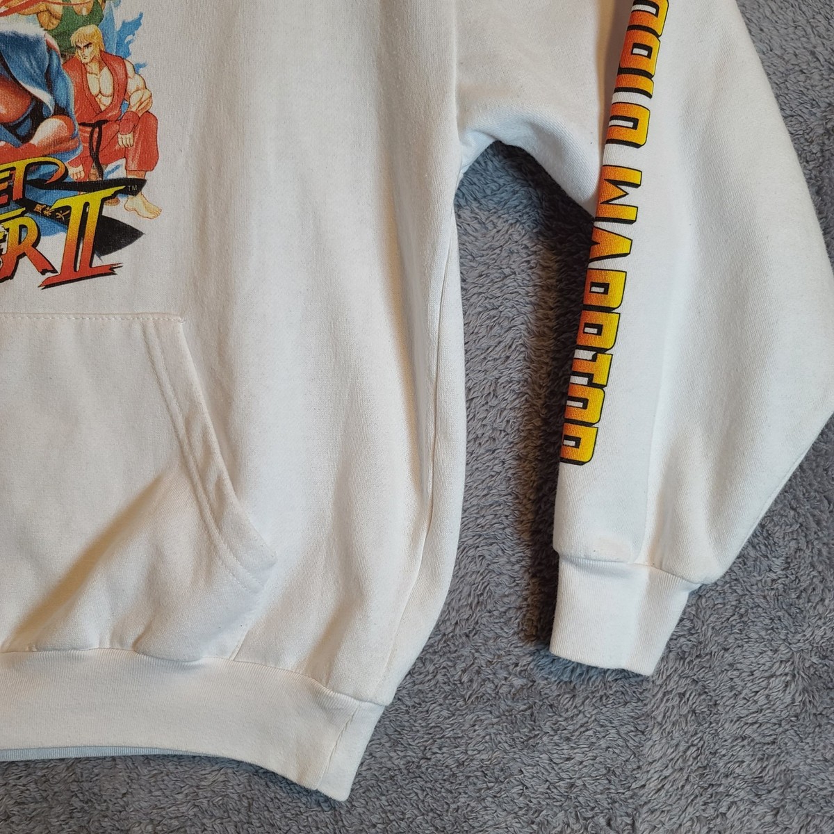 Capcom Street Fighter 2 The World Warrior Hoodie Sweatshirt Mens Size Medium VTG View 2
