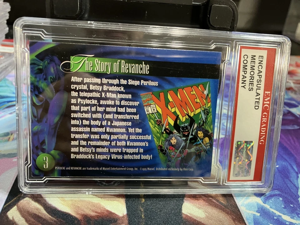 PSYLOCKE X-MEN FLAIR ANNUAL 1995 GRADED 10 CARD #94 MINT VINTAGE - Image 2 of 2