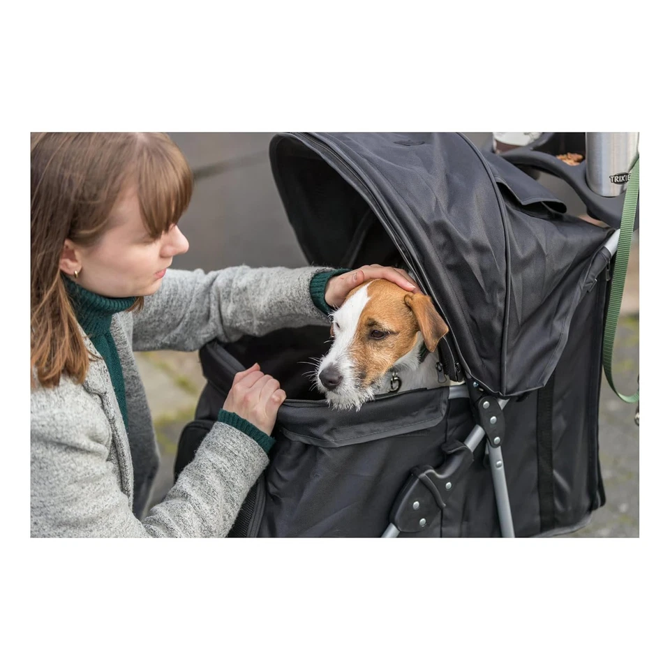 TRIXIE Buggy für Hunde, 47 × 100 × 80 CM, 4,6kg - leicht, schwarz, bis 11 kg - Bild 2 von 4