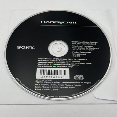 Installation CD Sony Handycam / for Windows Vista SP2, 7, XP SP3 / Unused G