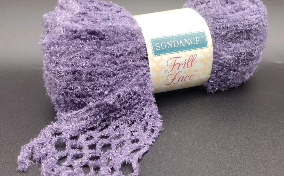 Hilo de encaje con volantes Sundance púrpura medio, 13 yardas 3,5 OZ Foto 3 de 4
