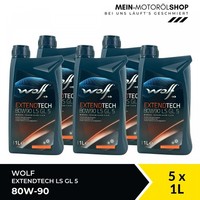 Wolf Extendtech 80W-90 LS GL 5 GetriebeöL MIL-L-2105 D 5X1 Liter = 5 Liter