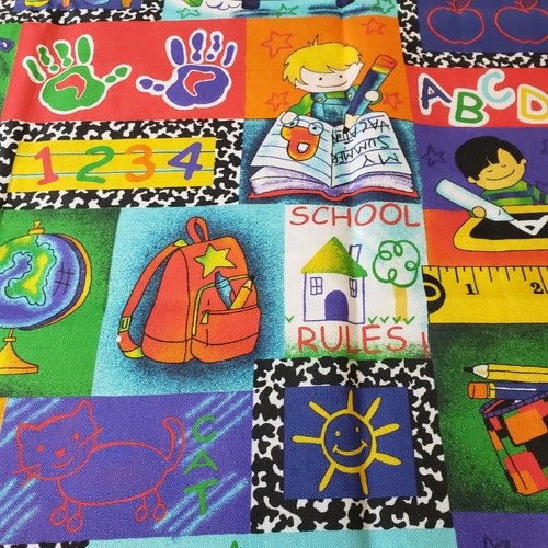 Kinder Kids Patch Calico Fabric by Springs Creative 2023 Remnant Piece 22 x 44 - Picture 2 of 5