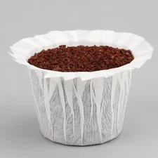 100 Count Disposable Coffee Paper Filters Compatible with Keurig Single Serve 1.