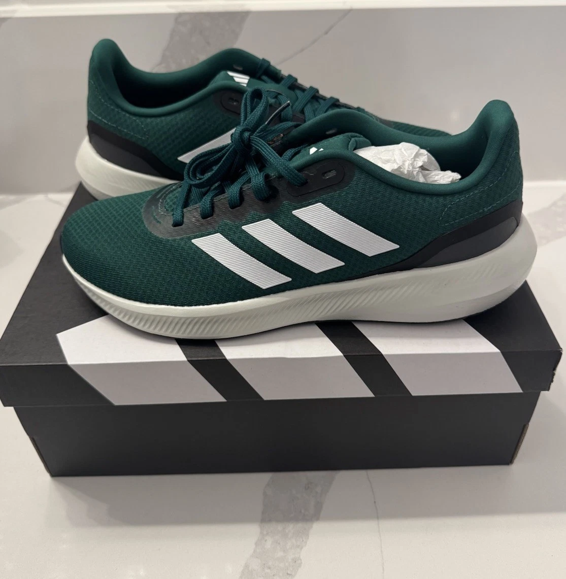 adidas Runfalcon 3 TR Running Shoes Men\'s, Color Green, Size 11 & 10 Adidas Runfalcon 3.0 White Collegiate Green for sale | eBay main image 3