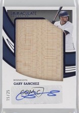 2022 Panini Immaculate Jumbo Bat Signatures Blue 15/25 Gary Sanchez Auto 0w8