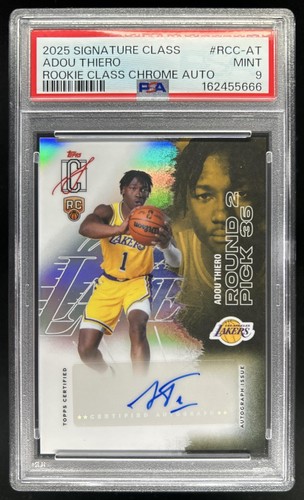 2025-26 Topps Signature Class Adou Thiero Rookie Chrome Auto RC #RCC-AT PSA 9