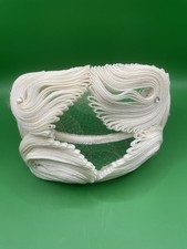 Vintage Off White Fascinator With Rhinestones And Netted Veil