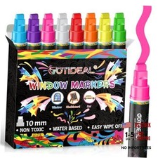 10mm Window Markers,Chalk Markers for Blackboard,Washable Car Marker for
