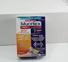 Mucinex Day And Night Sinus Nightshift 20 Caplets BB DATE 2026
