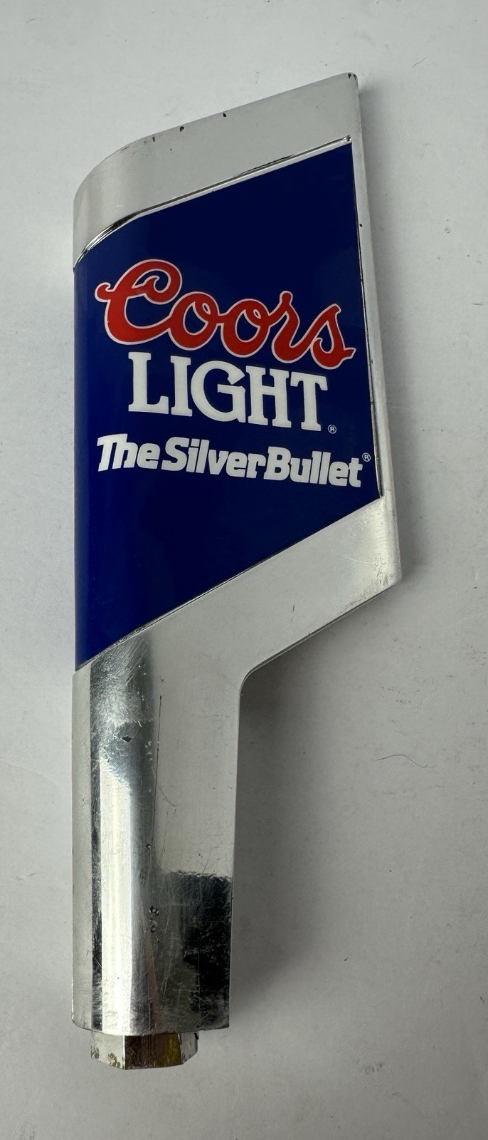 7 Inch COORS LIGHT Silver Bullet Beer Tap Handle Flag Design