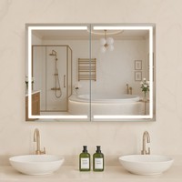 Beleuchteter Spiegelschrank Badezimmerschrank Medizinschrank 3 Farben 60X80Cm